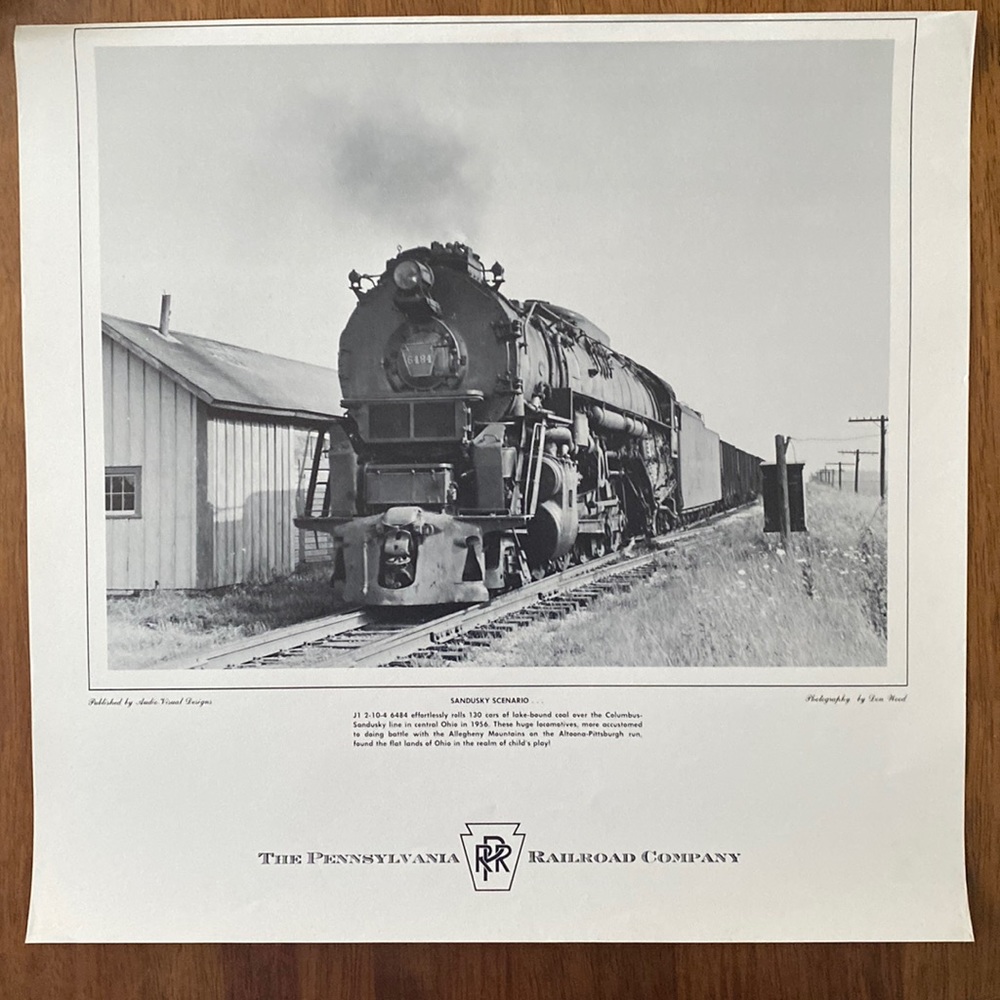 Don Wood Collection Pennsylvania Railroad Company Black & White Train Photograph